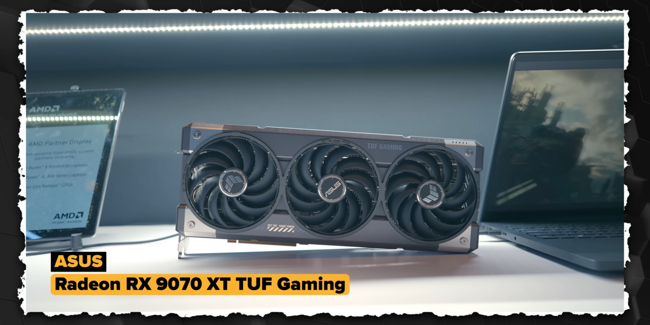 ASUS Radeon RX 9070 XT graphics card product showcase